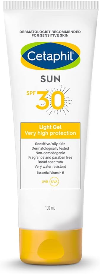 Cetaphil Sun Spf 30 Sunscreen Gel, White, Hydrate & Nourish With Chemical Free Sun Protection,100 ml