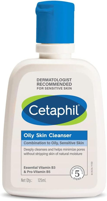 Cetaphil Oily Skin Cleanser, Face & Body Wash for Men & Women, Combination to Oily and Sensitive Skin, Unscented, 236ml