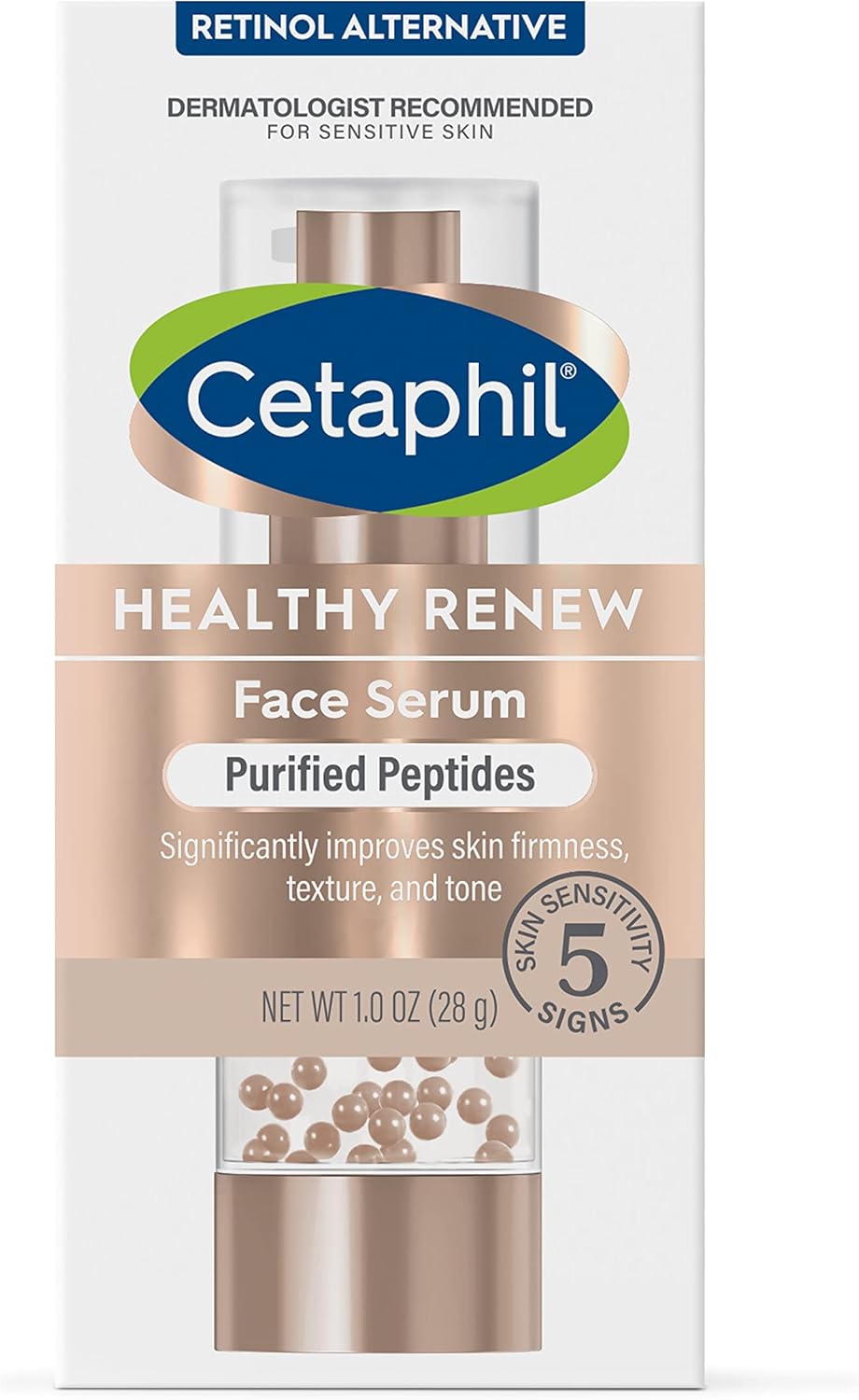 Cetaphil Anti Aging Healthy Renew 1 Oz Retinol Alternative Facial Serum With Niacinamide Peptides Sensitive Skin Care With Vitamin B Complex Fragrance Free