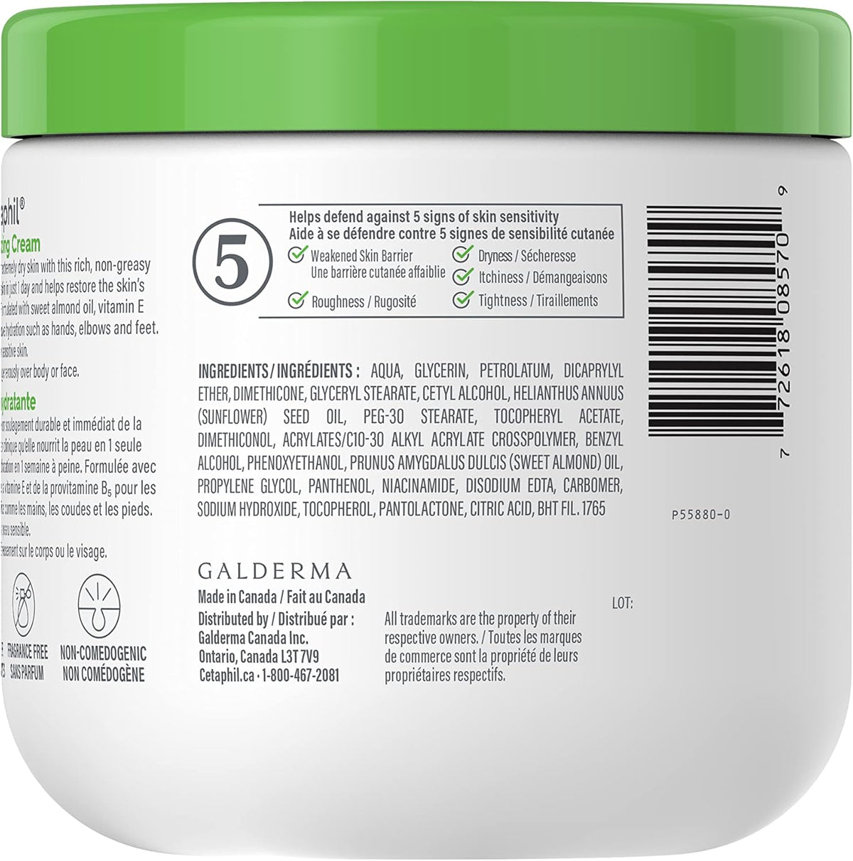 Cetaphil Moisturizing Cream, Face & Body Moisturizer for Men & Women, Dry to Very Dry and Sensitive Skin, Unscented, 453g
